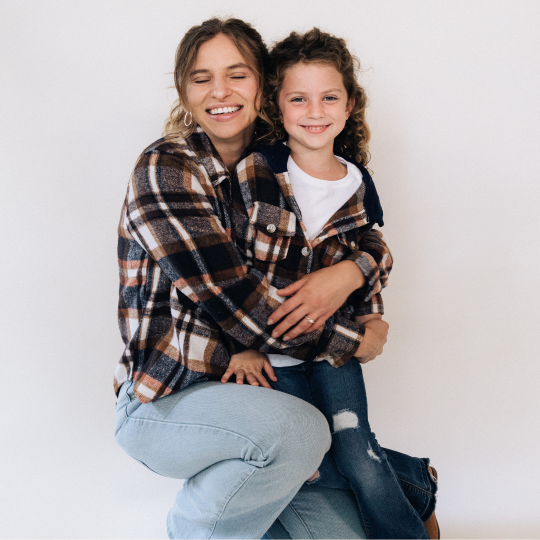 Navy Copper Plaid Flannel - Child