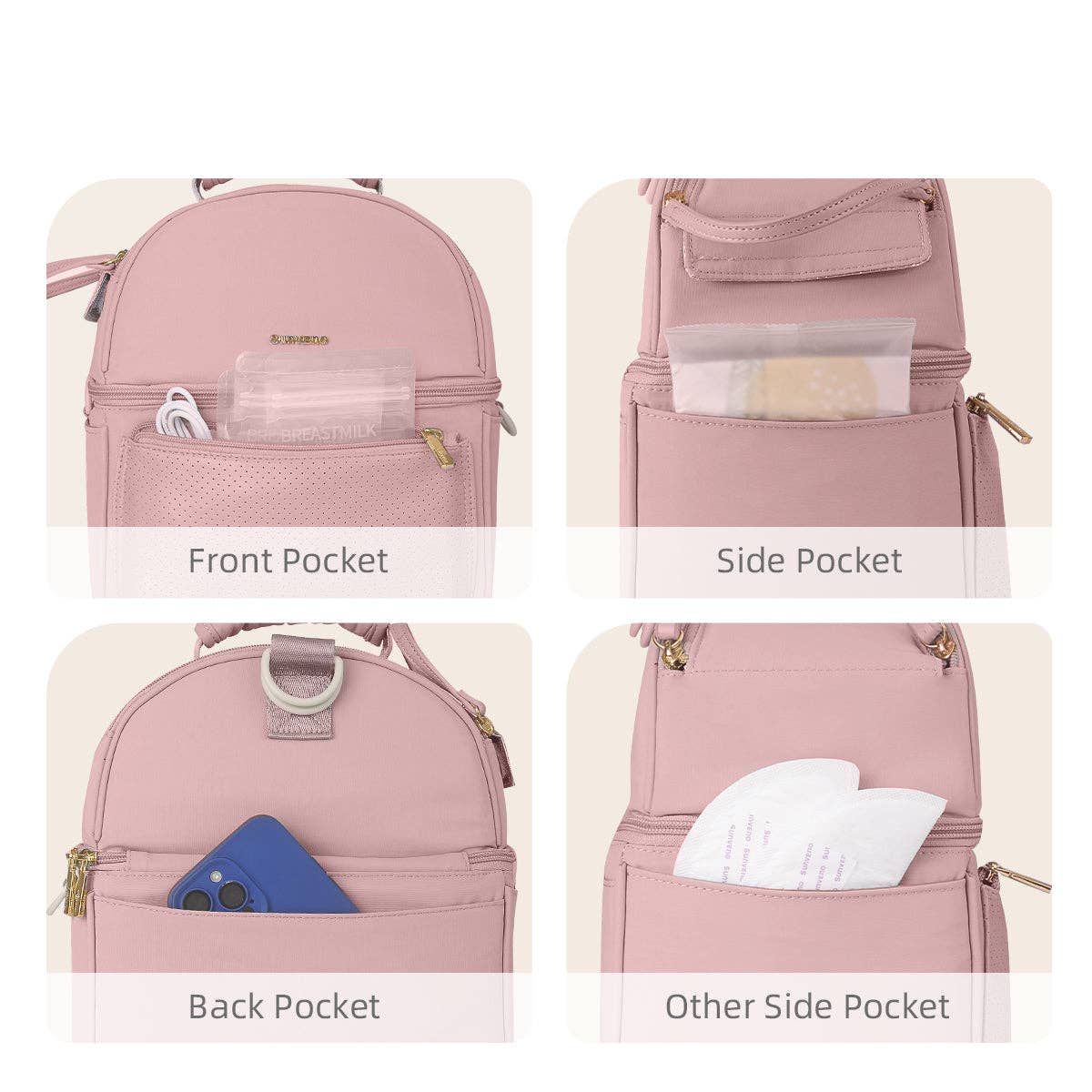 Breastmilk Cooler Bag with Detachable Insulation Box Set