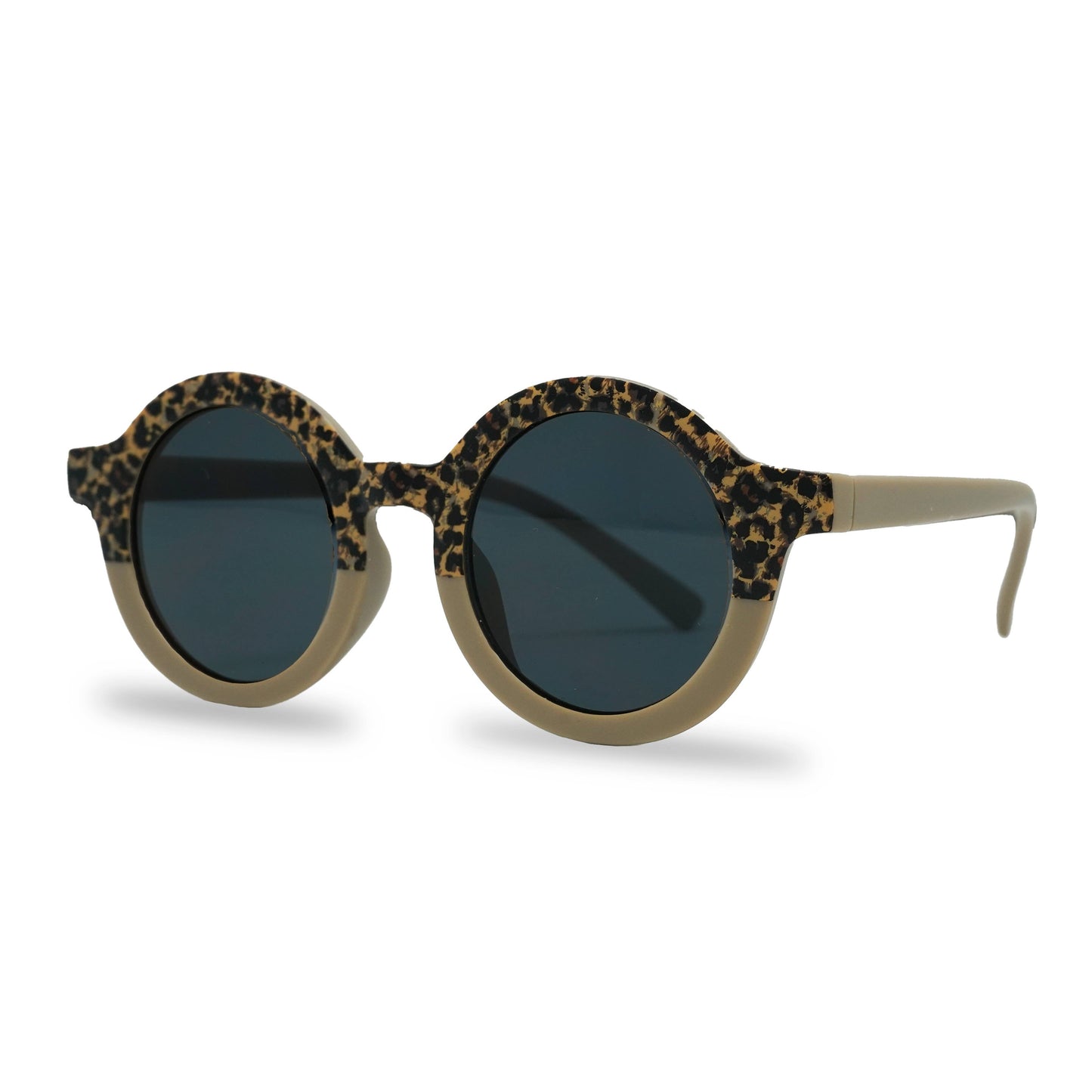 Kids Sunglasses - Leopard Brown (Round)