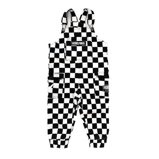 Live Fast Checkered Overalls in Venice