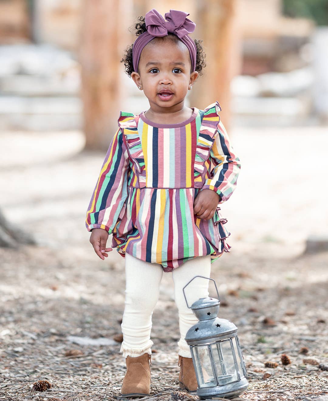 Girls Ivory Footless Ruffle Tights