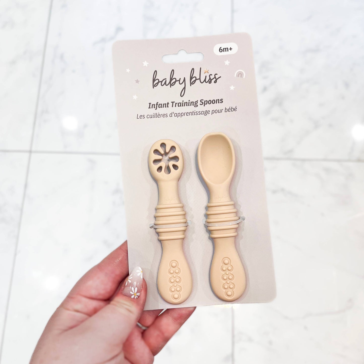 Infant Training Spoons for Self Feeding - Almond