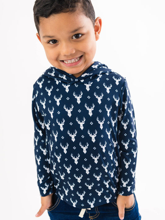Boys Little Deer Lodge Performance Hooded Shirt