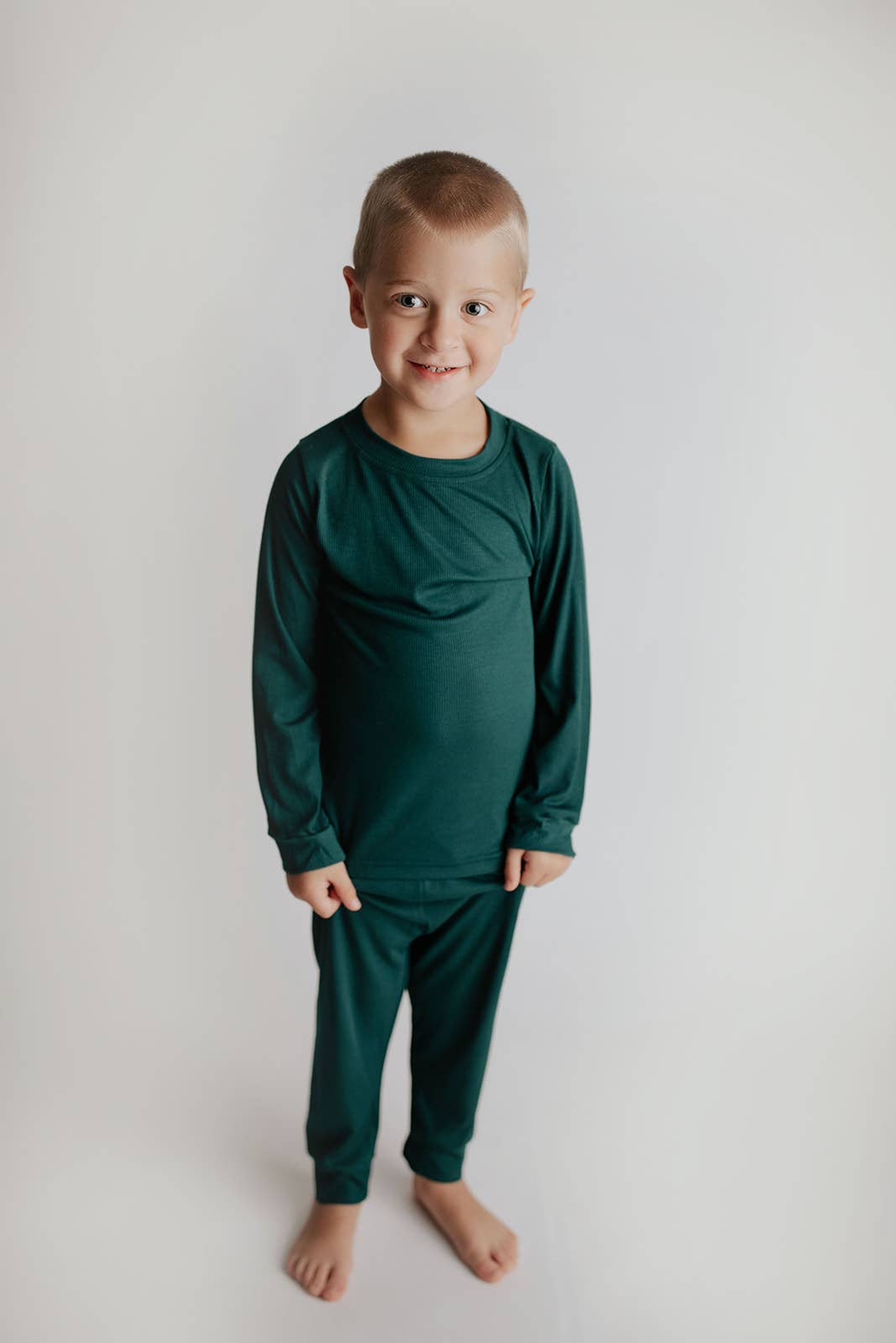 Ribbed Forest Green Jammies Kids Pjs & Lougewear