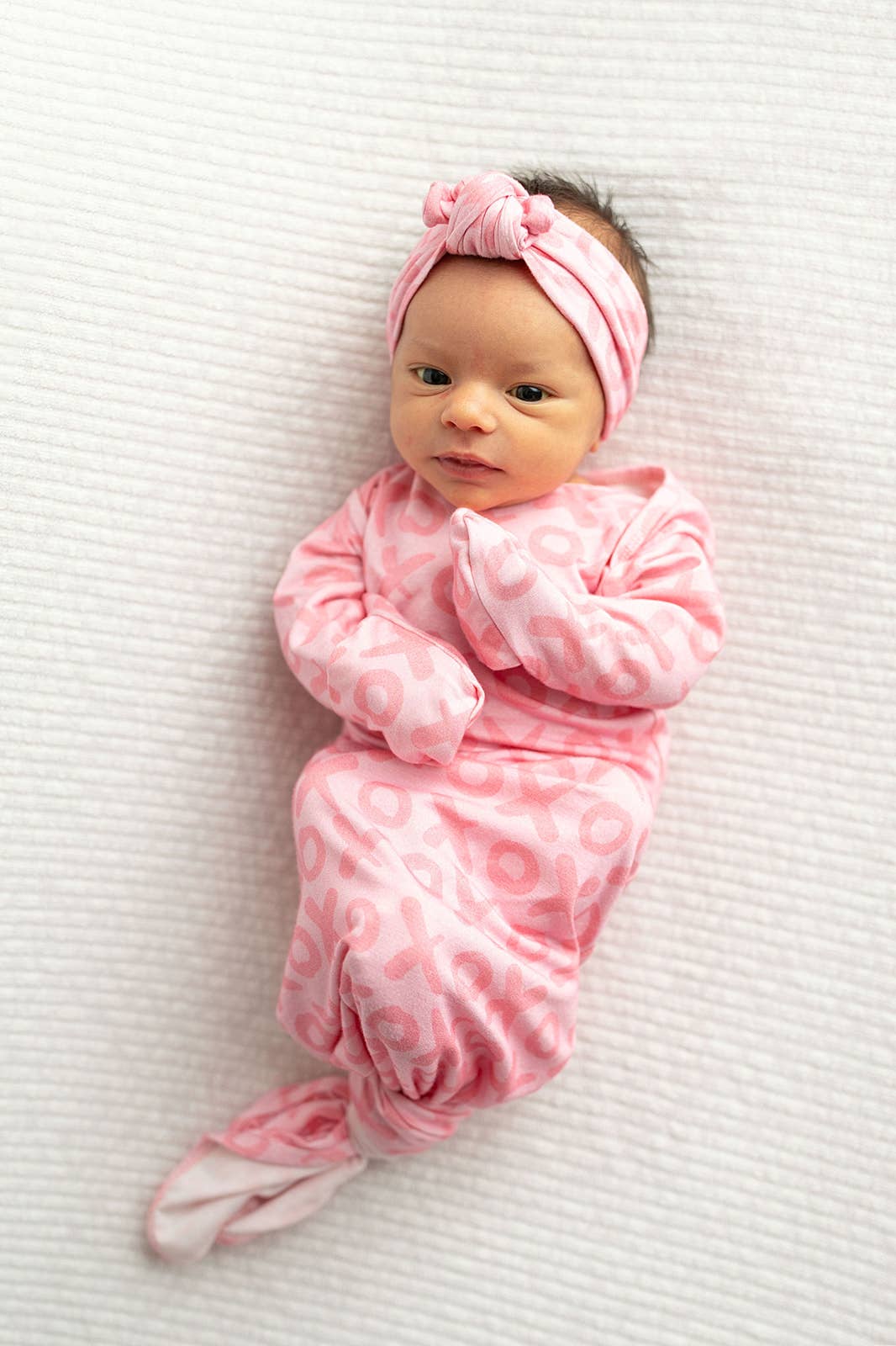 XOXO Love Valentine's Day Knotted Newborn Baby Gown
