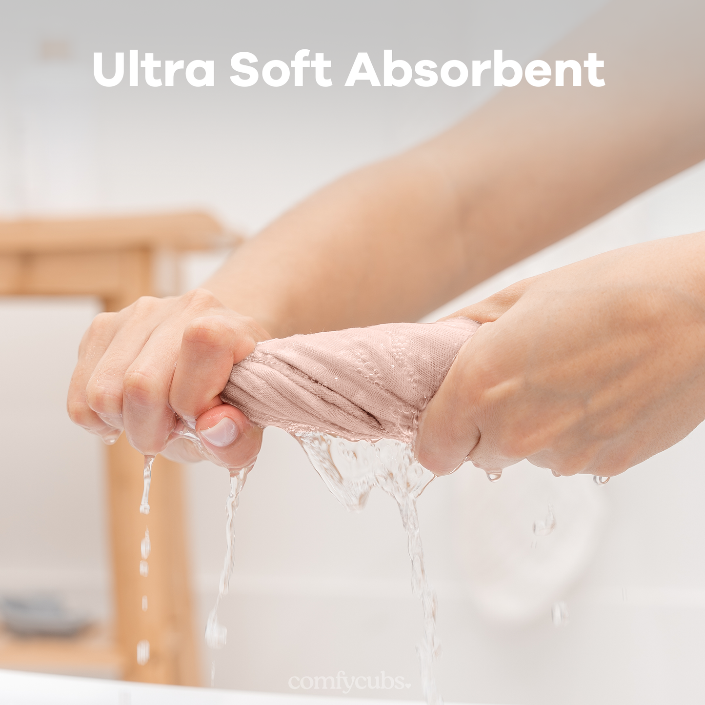 Baby Washcloths 100% Muslin Cotton by Comfy Cubs