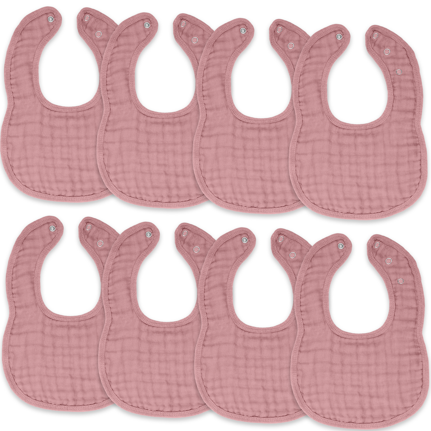 Muslin Cotton Baby Bibs Adjustable Size by Comfy Cubs