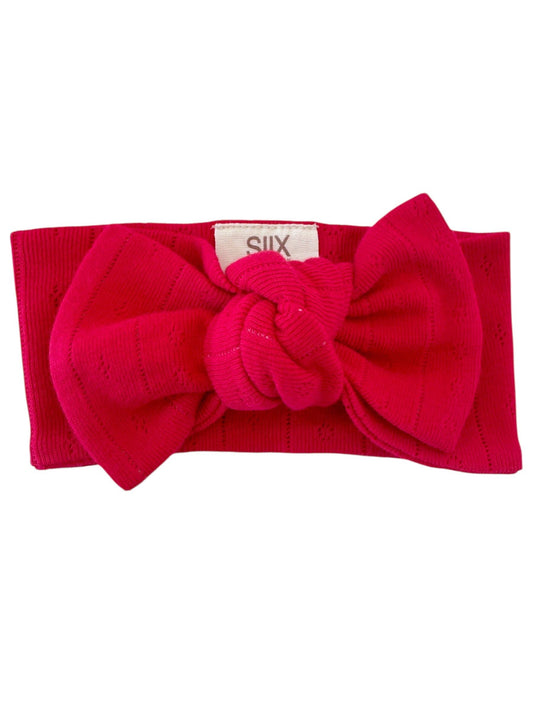 Red / Organic Pointelle Bow