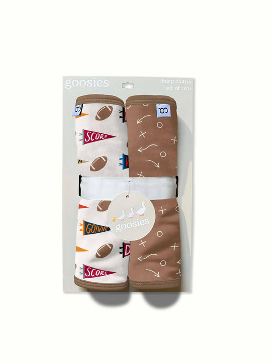 Varsity Football Flags- Burp Cloth Set
