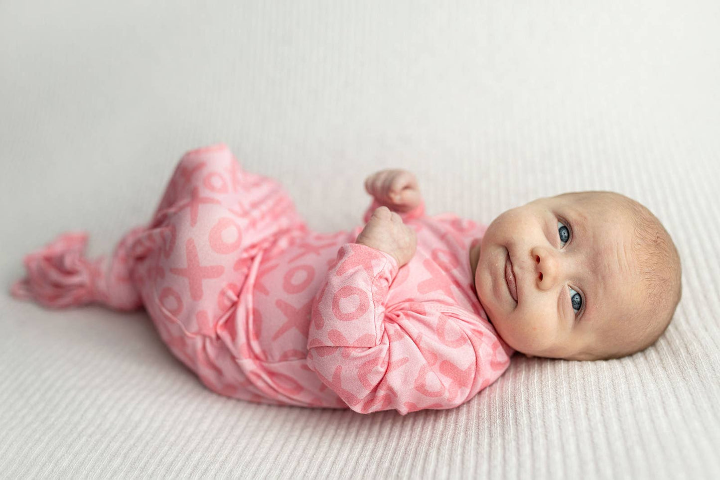 XOXO Love Valentine's Day Knotted Newborn Baby Gown