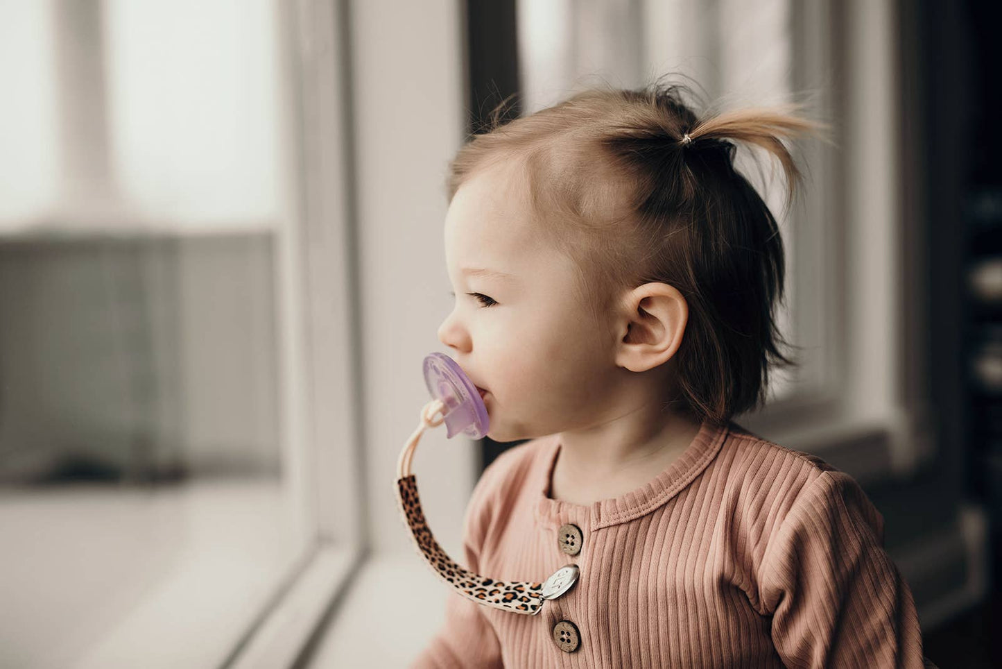 Leopard All Silicone Modern Pacifier Clip