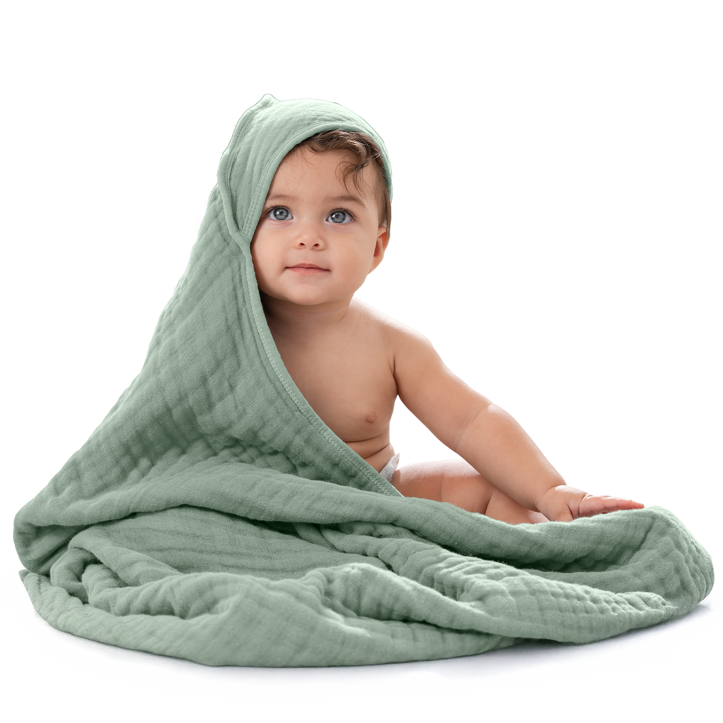 Hooded Baby Towels 6 Layer Muslin Cotton Towel for Kids