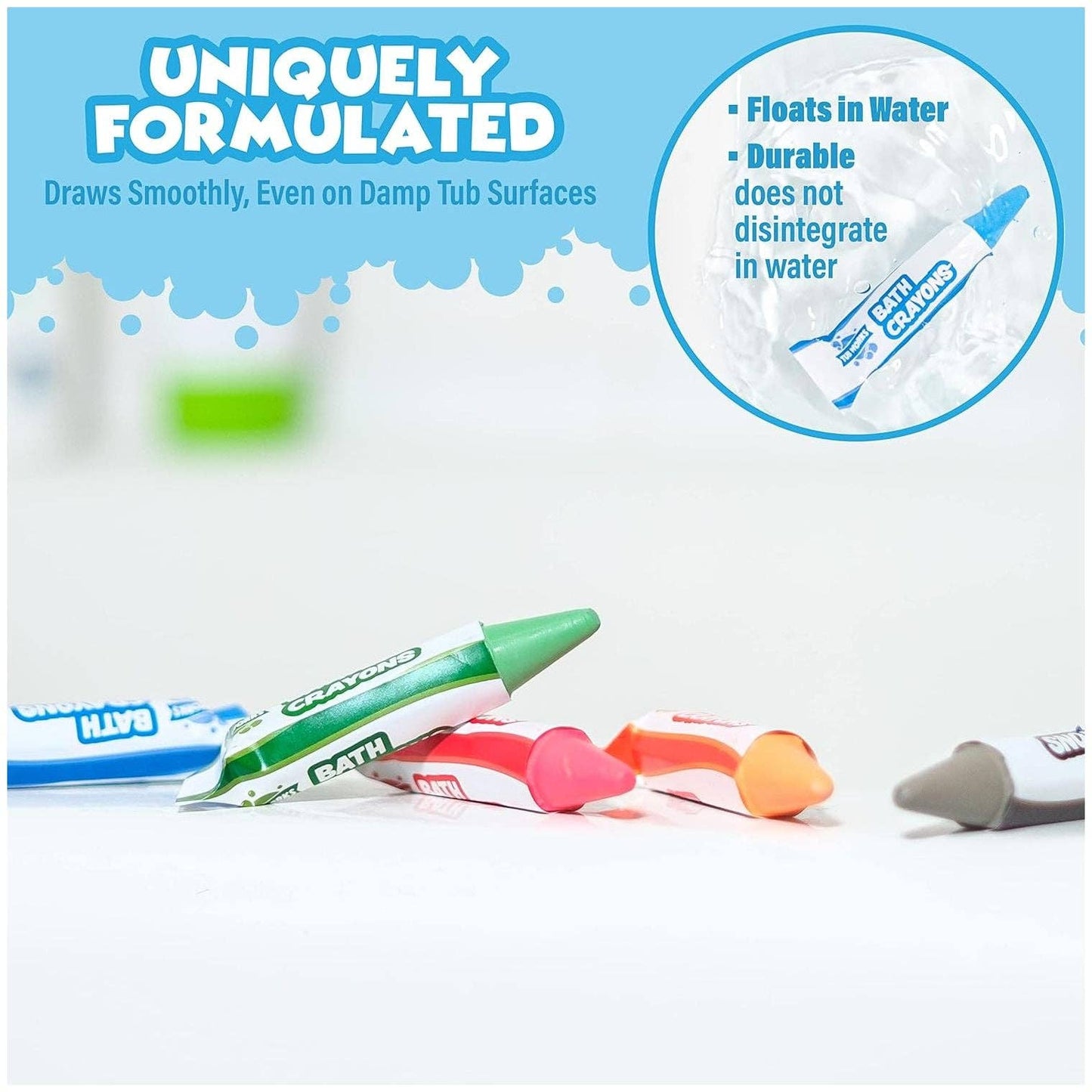 Tub Works® Smooth™ Bath Crayons Bath Toy, 12 Pack