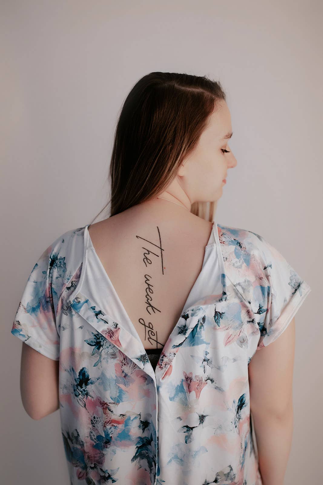 Watercolor Flower Labor and Delivery/ Nursing Gown