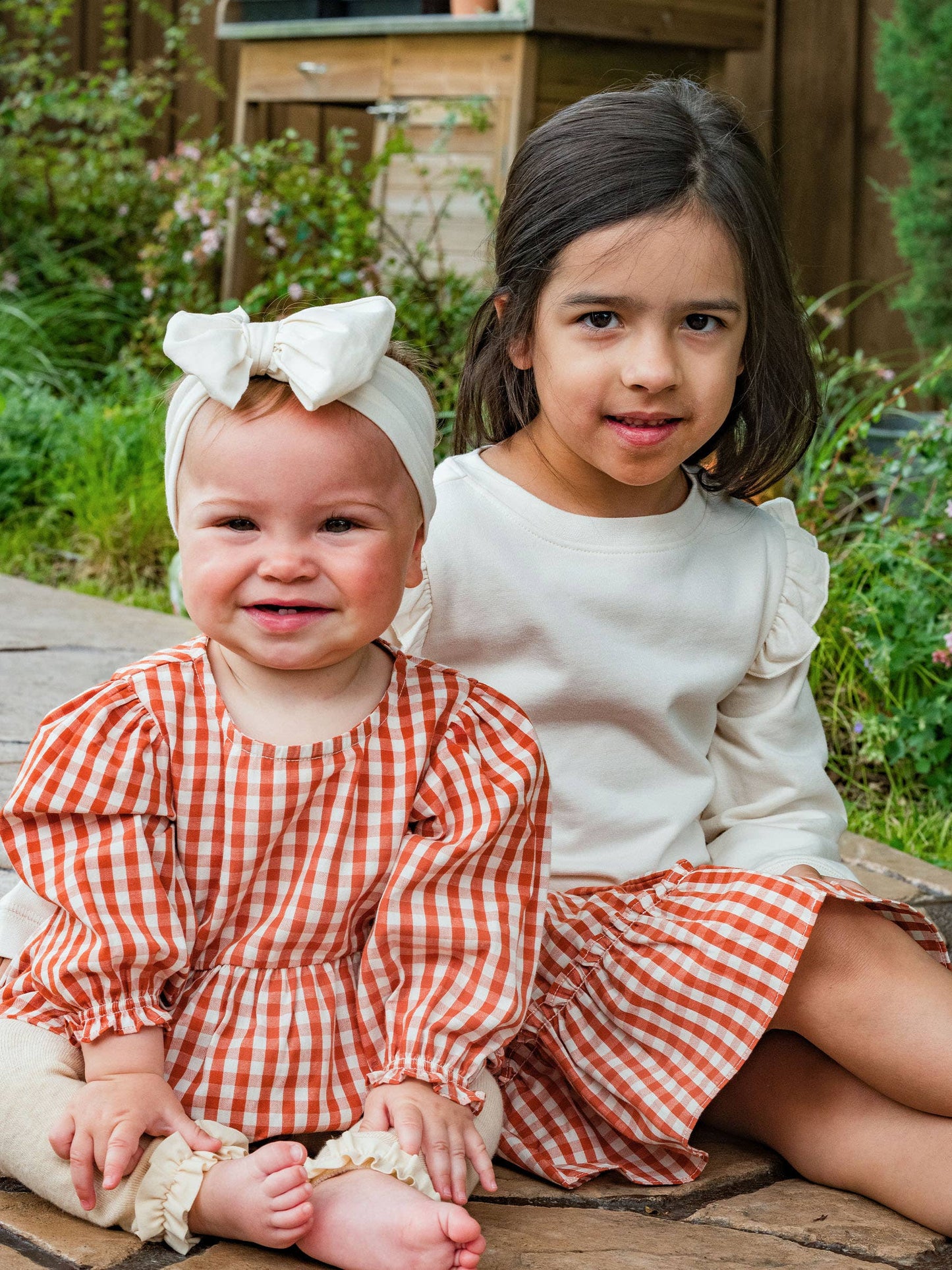 Girls Ivory Knit Flutter Sweatshirt