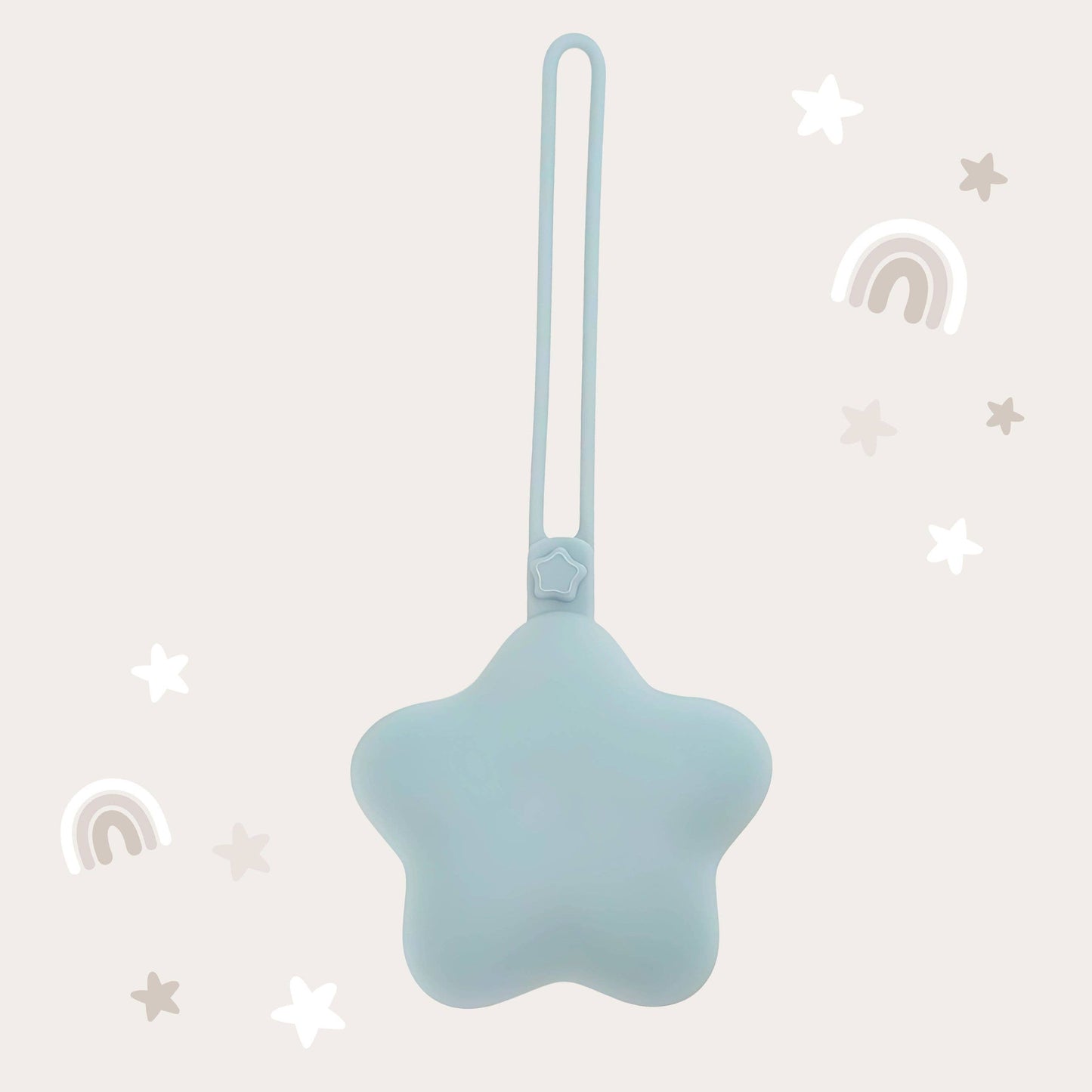 Star Pacifier Holder Case - Dusty Teal