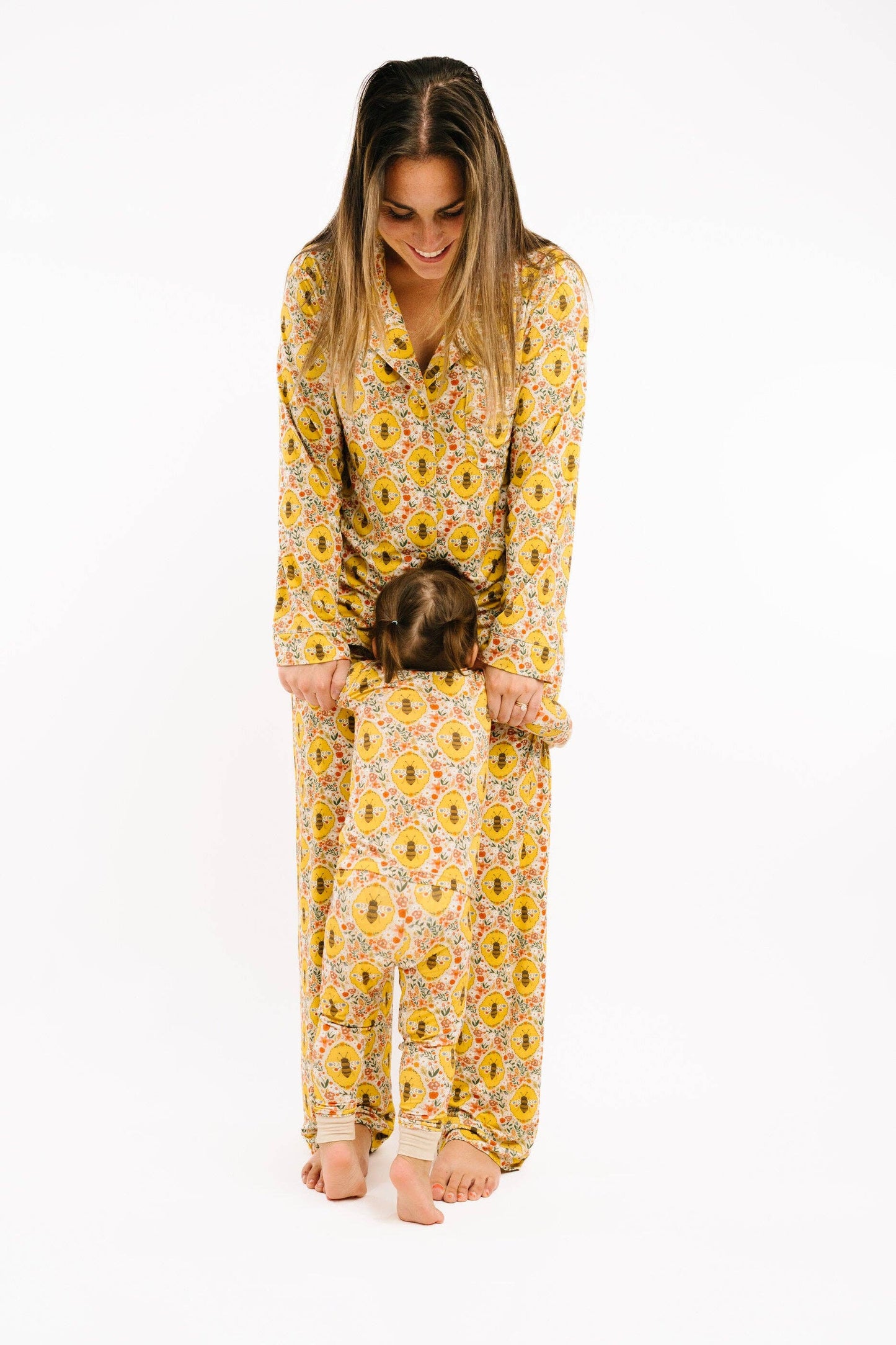 Sweet Bee Women's Button Up Long Sleeve Set