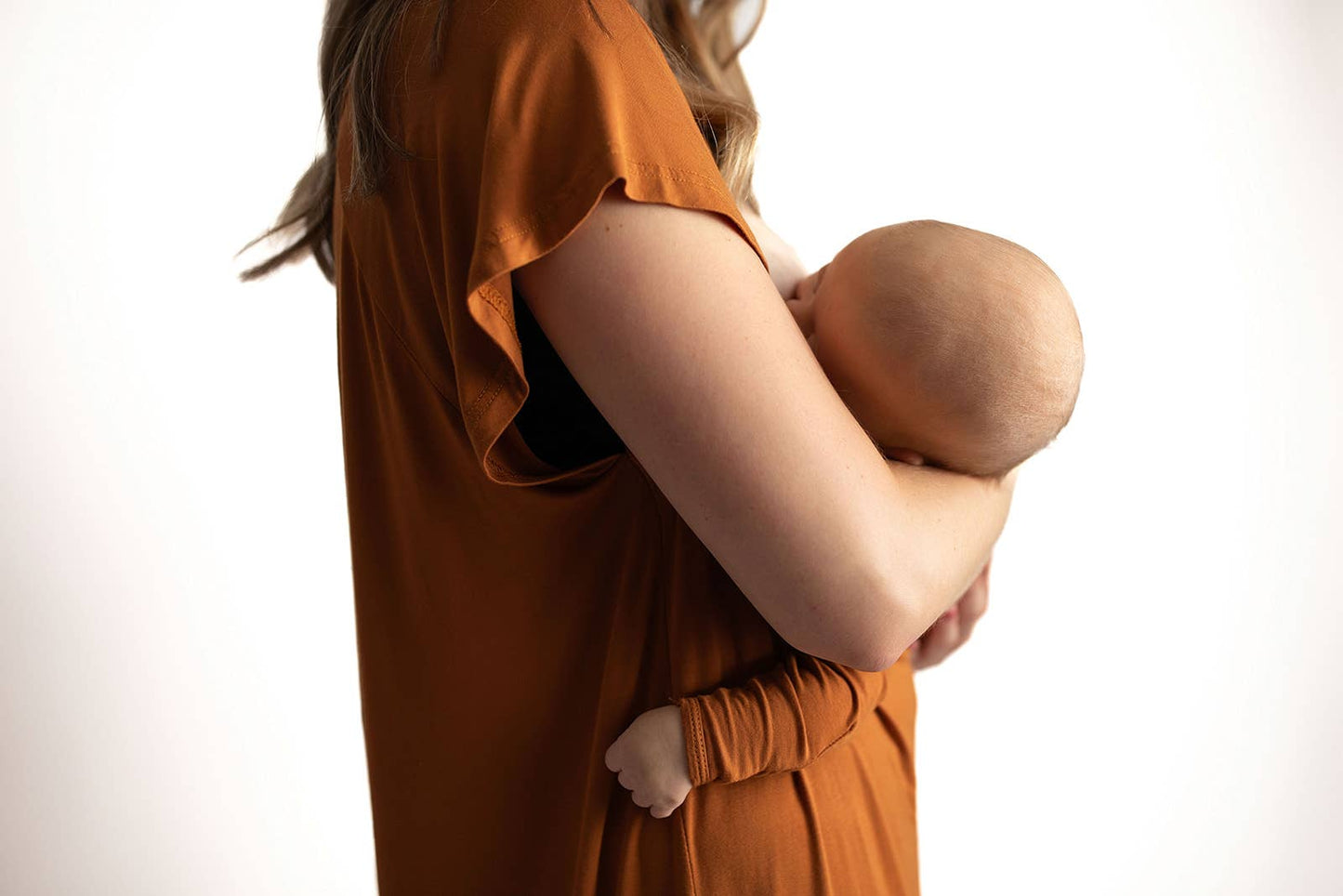 Saddle Orange Western Mommy Labor & Delivery/ Nursing Gown