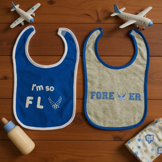 Air Force Cotton Baby Bibs 2pk