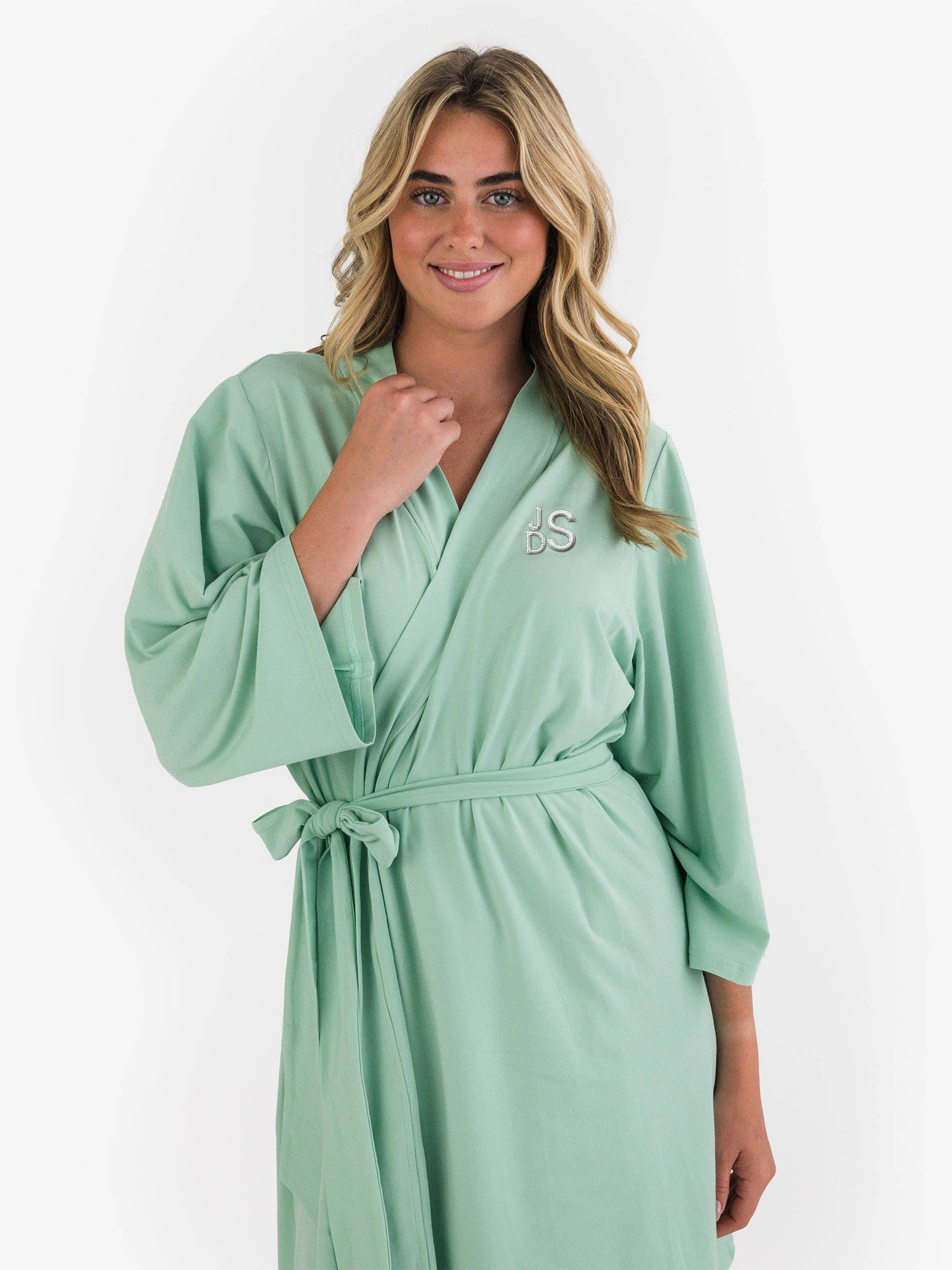 SoftSnooze™ Women's Cotton Modal Sage Mommy & Me Maternity Robe