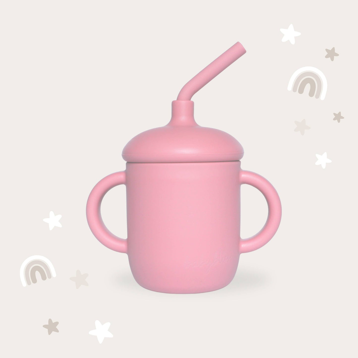 Sippy Cup with Straw, Spill-Proof & Anti-Stain - Dusty Rose