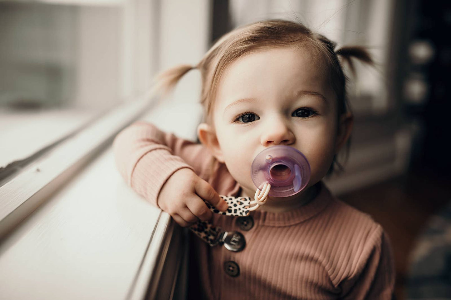 Leopard All Silicone Modern Pacifier Clip