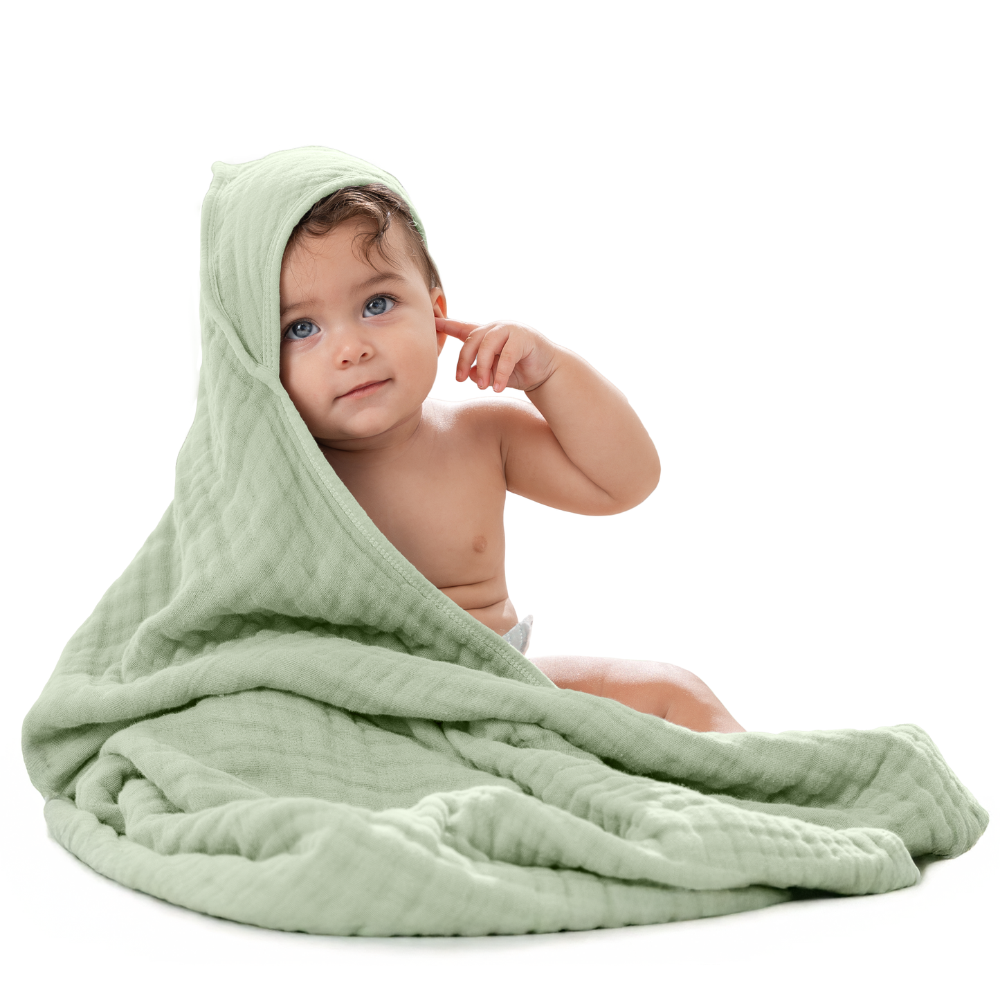 Hooded Baby Towels 6 Layer Muslin Cotton Towel for Kids