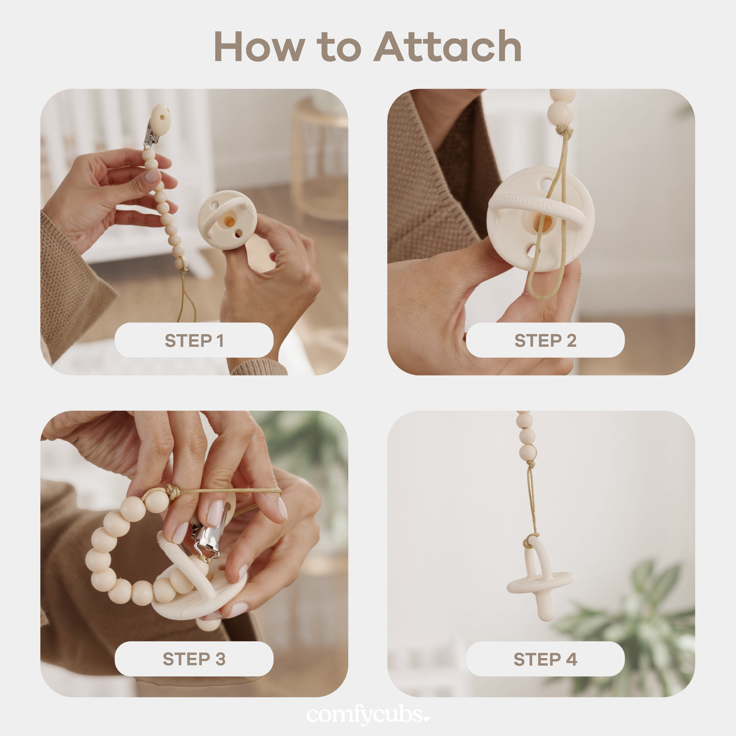 Pacifier Clips by Comfy Cubs