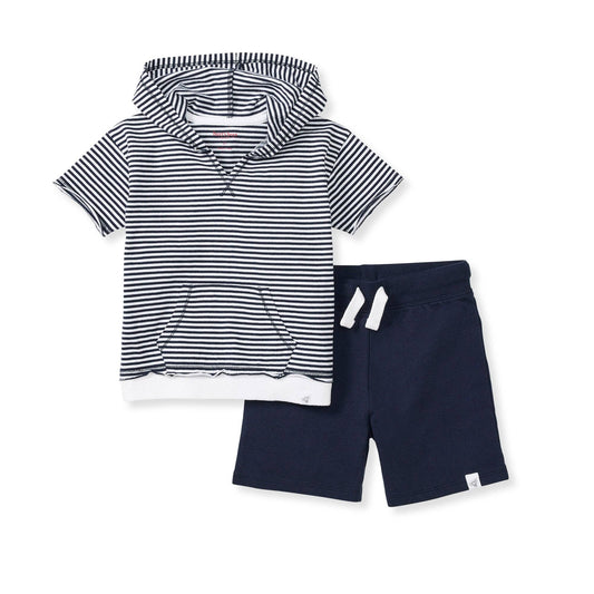 Classic Stripe Hooded Toddler Set