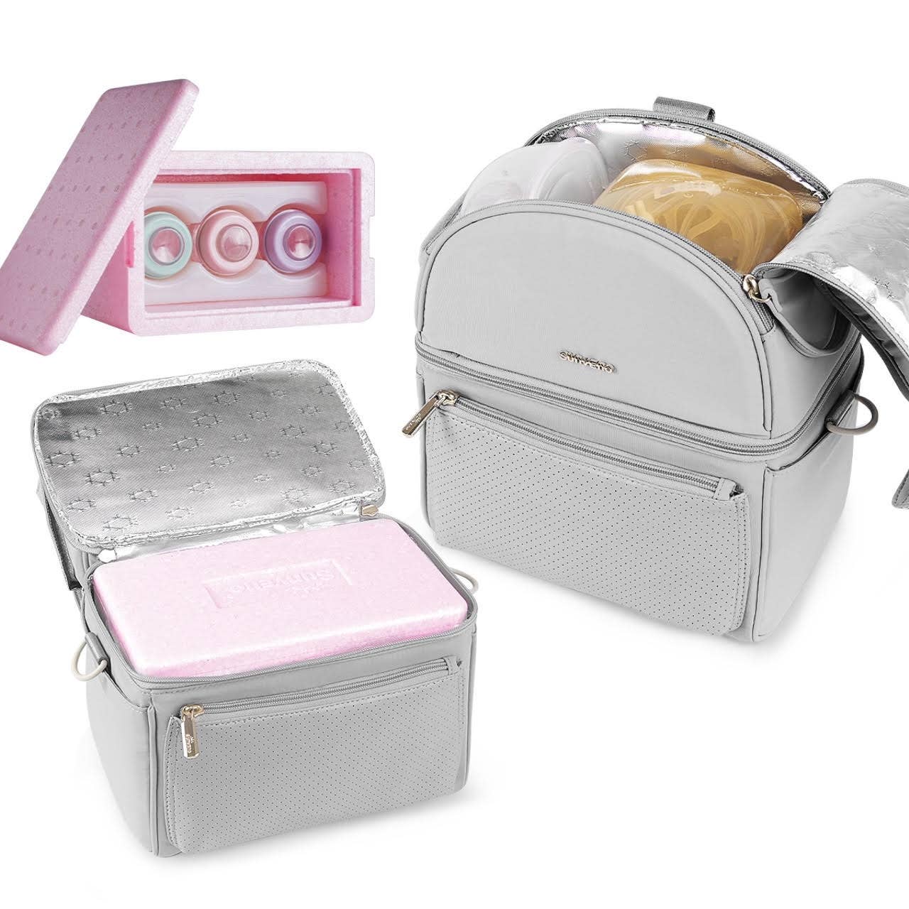 Breastmilk Cooler Bag with Detachable Insulation Box Set