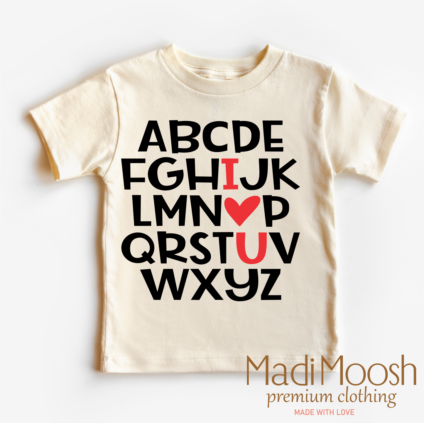 ABC I Love You Valentine's Day Shirt - Alphabet Valentine Tee