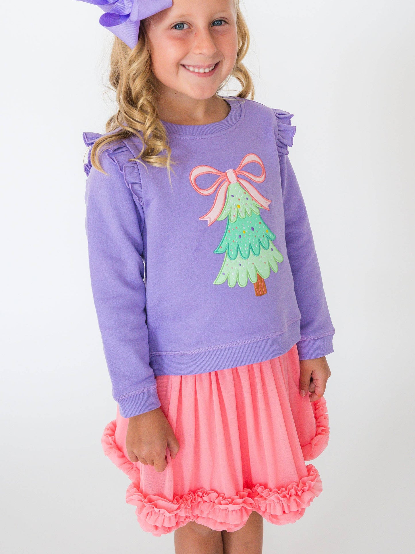 Girls Bubblegum Pink Elastic Waist Ruffle Tulle Skirt