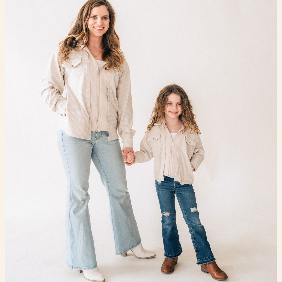 Textured Khaki Jacket - Child