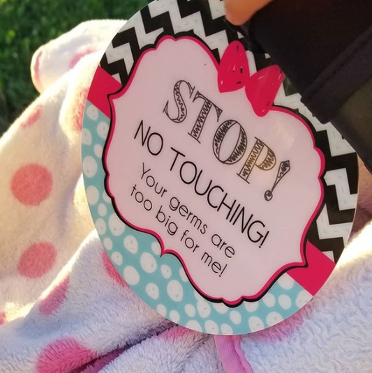 Zig Zag No Touching Car Seat and Stroller Tag