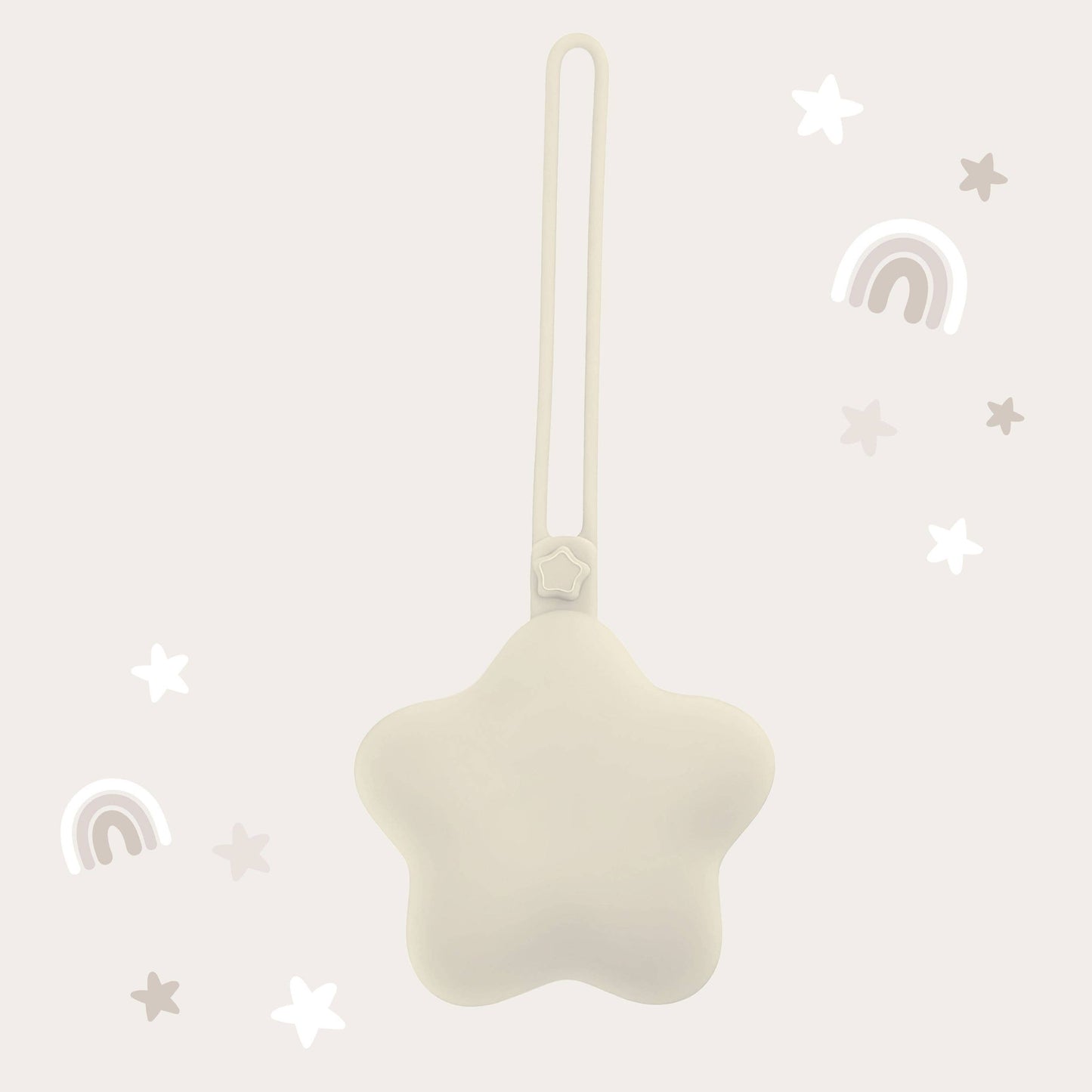 Star Pacifier Holder Case - Almond