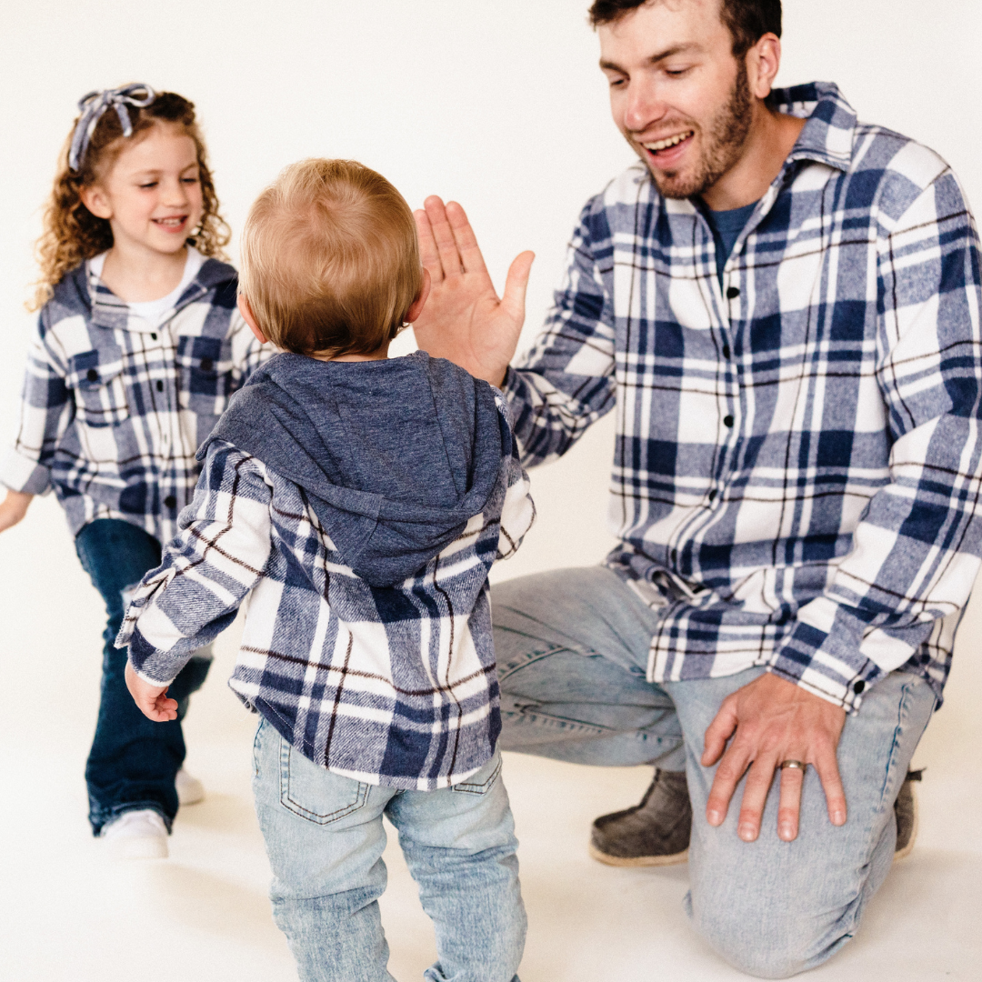 Navy Plaid Flannel - Infant