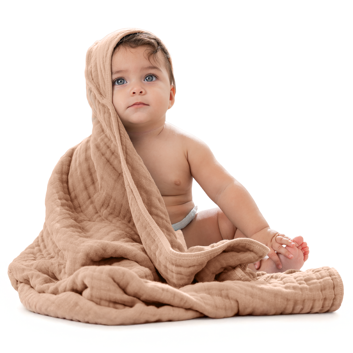 Hooded Baby Towels 6 Layer Muslin Cotton Towel for Kids