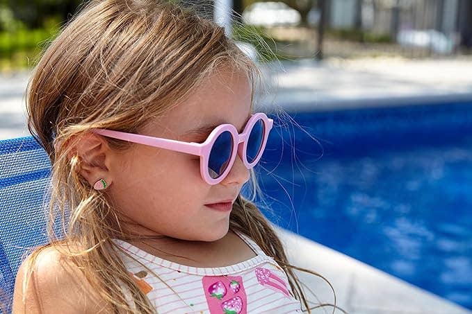 Kids Sunglasses - Pink (Round)