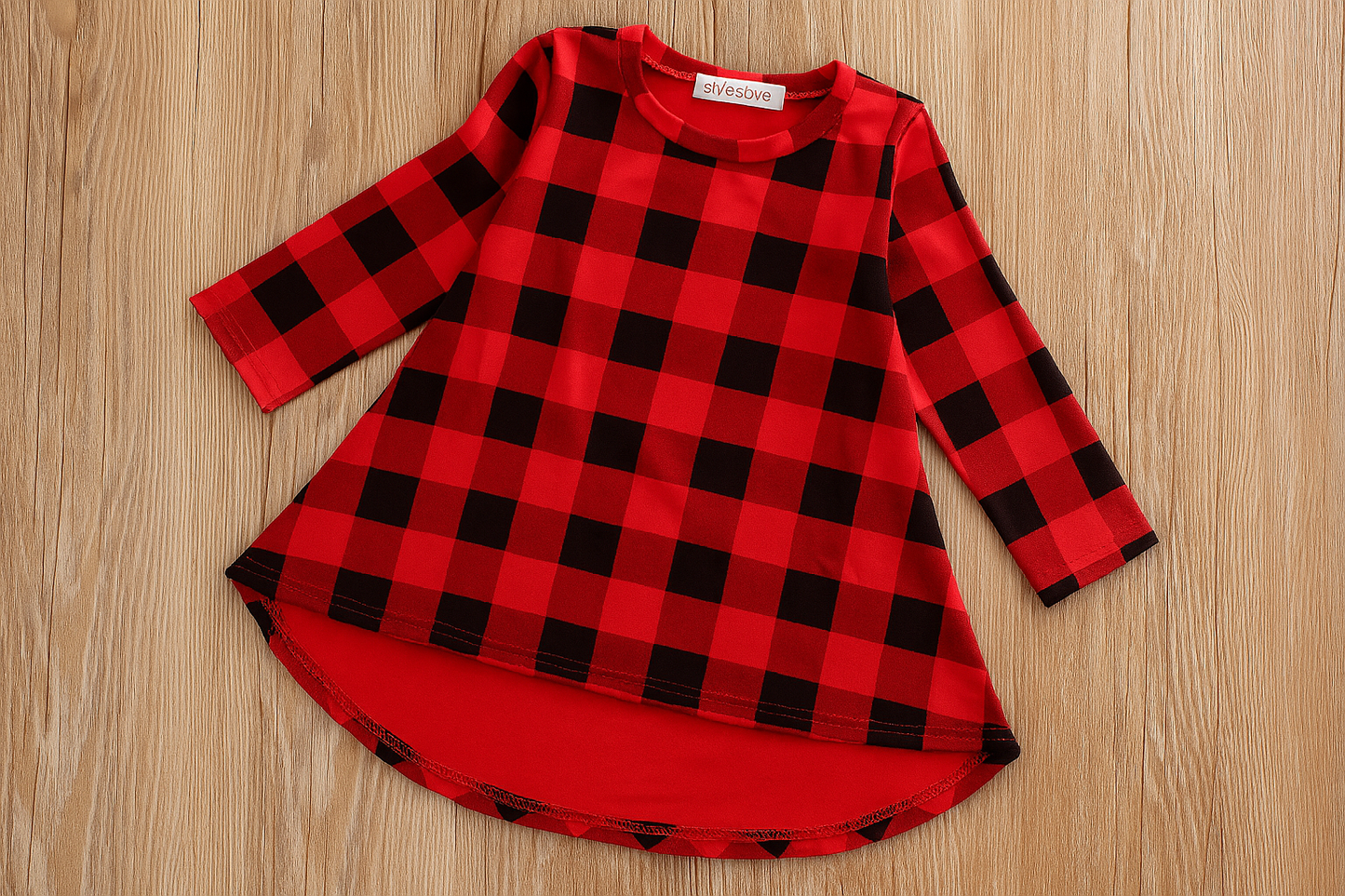 Buffalo Plaid Red & Black Girl Dress