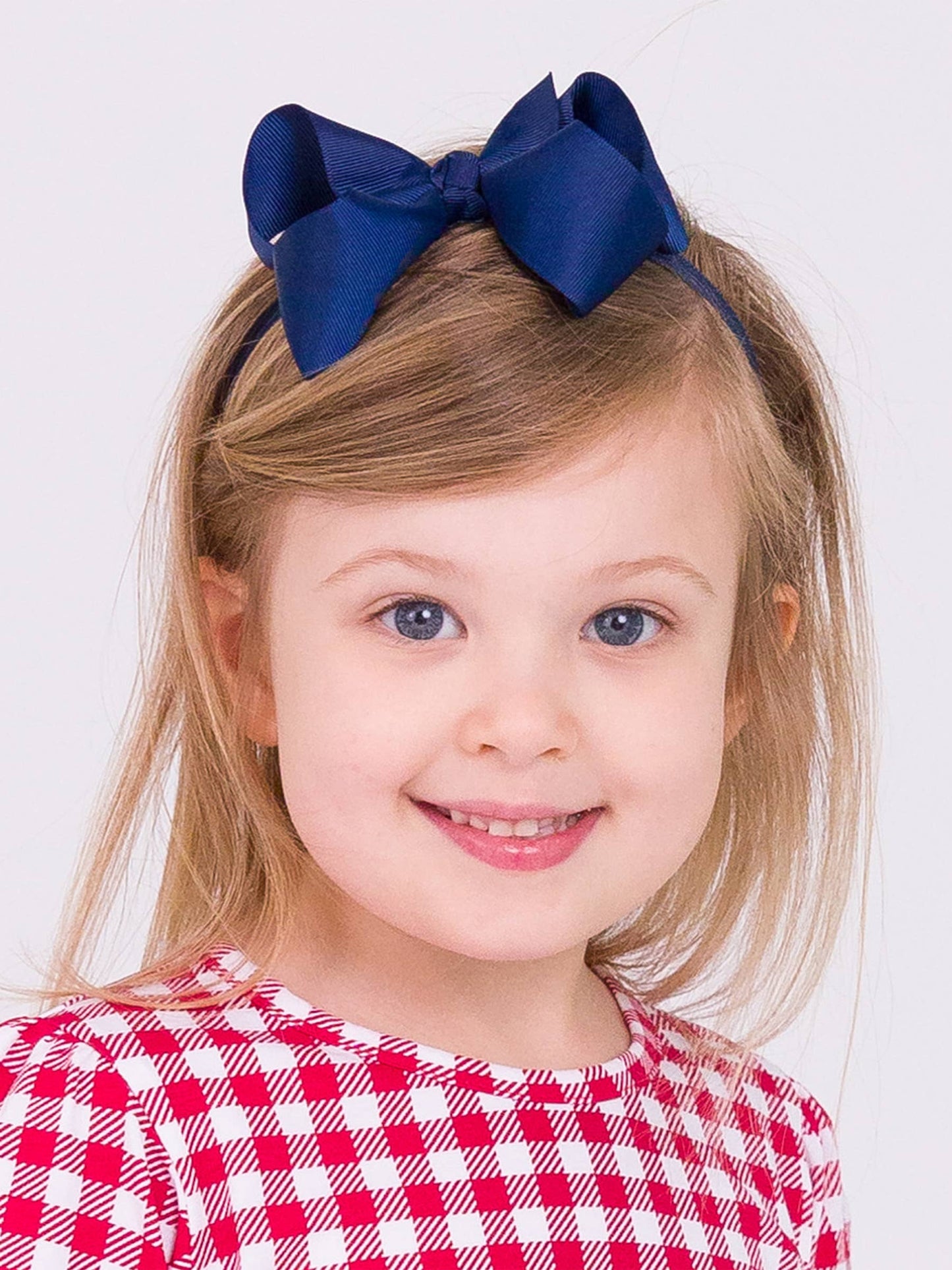 Girls Dark Navy Bow Headband