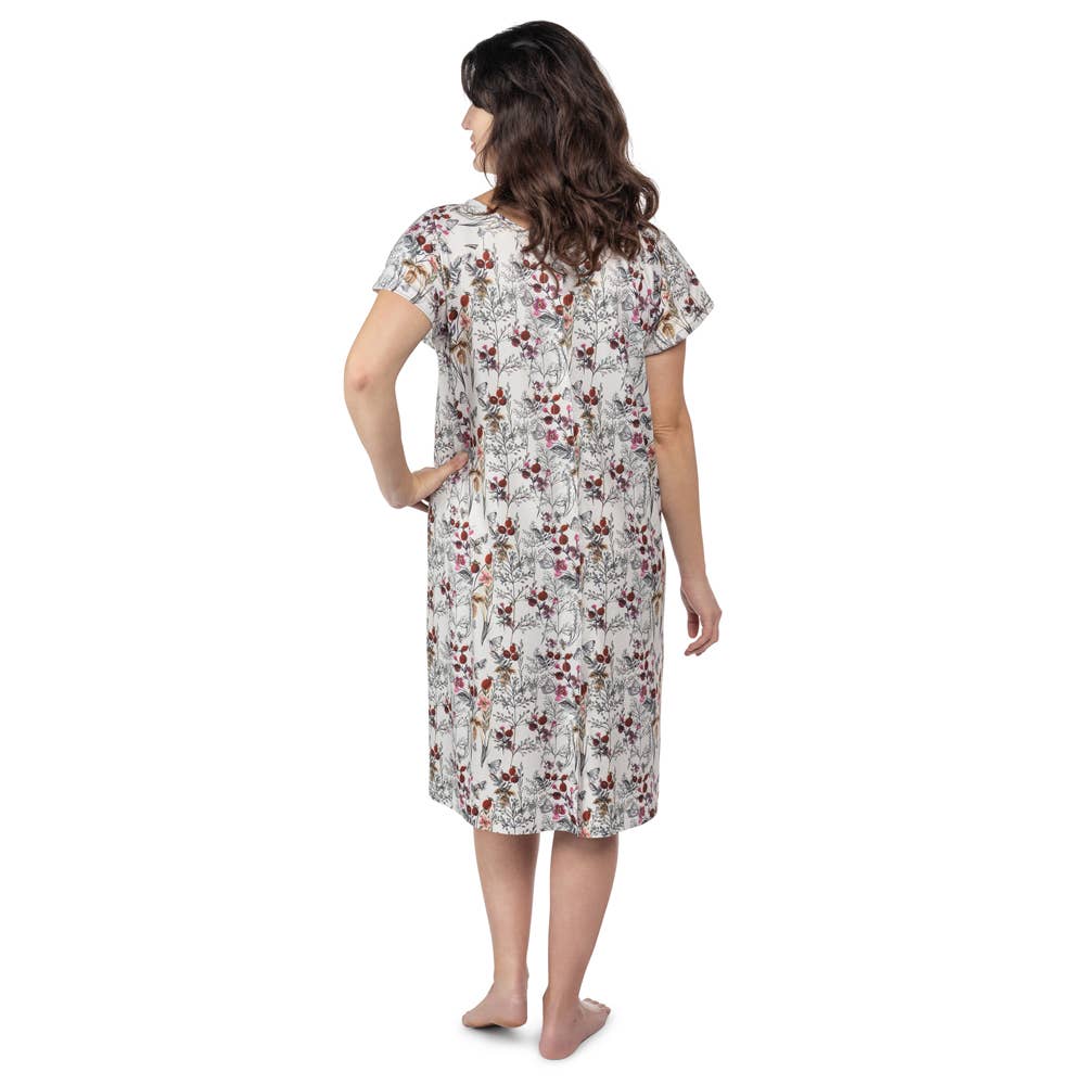 Floral Mommy Labor and Delivery/ Nursing Gown