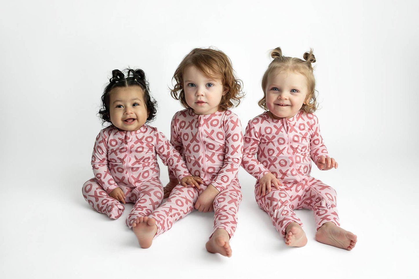 Valentine's Day XOXO Bamboo Newborn Zipper Pajamas Sleepers