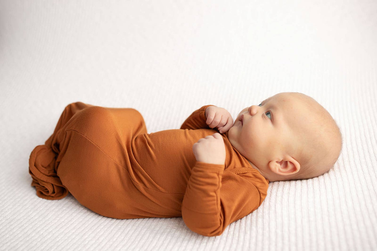 Saddle Longhorn Orange Western Knotted Newborn Baby Gown