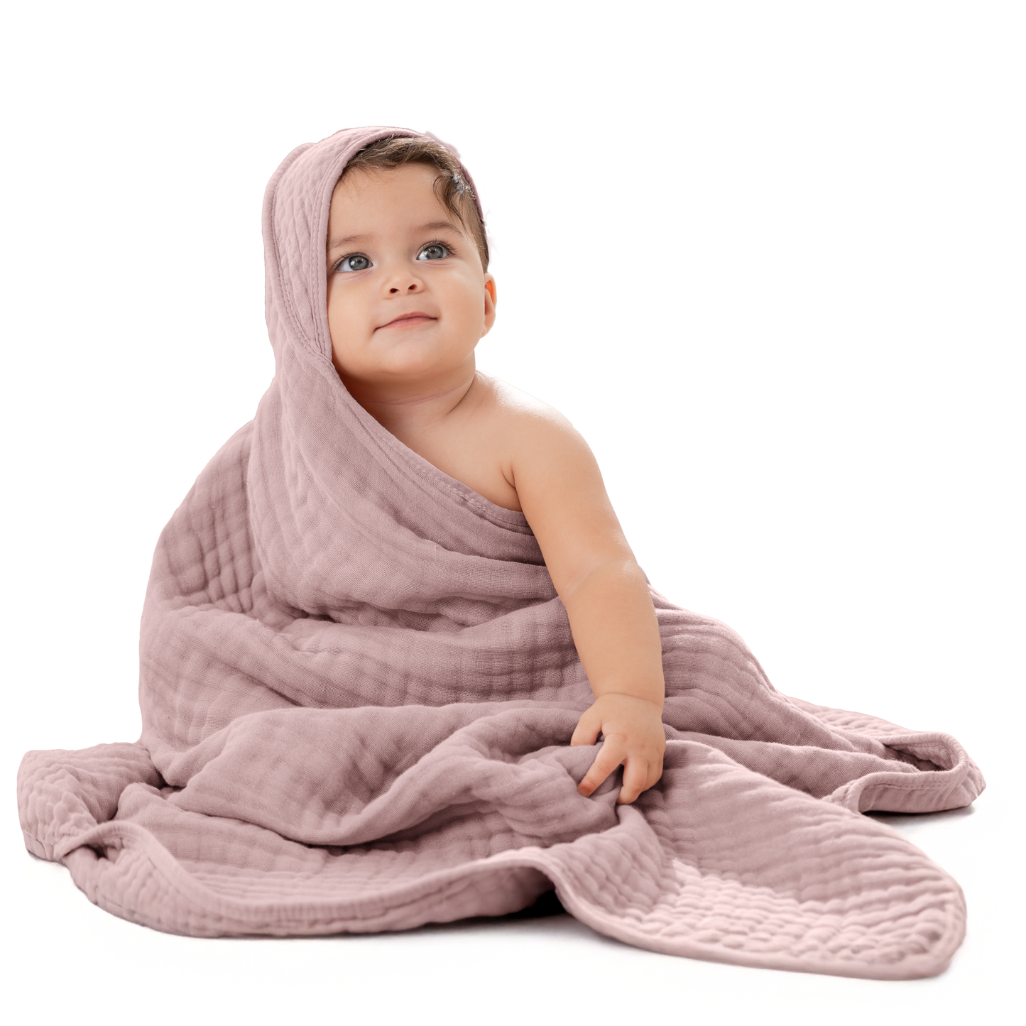 Hooded Baby Towels 6 Layer Muslin Cotton Towel for Kids