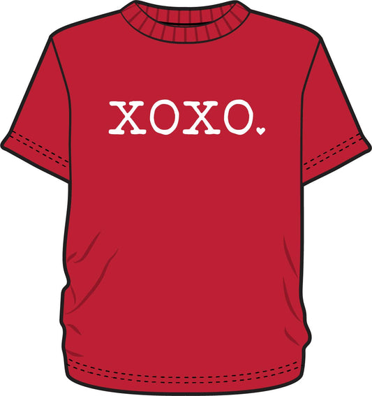 Adult XOXO Red Short Sleeve Graphic Tee