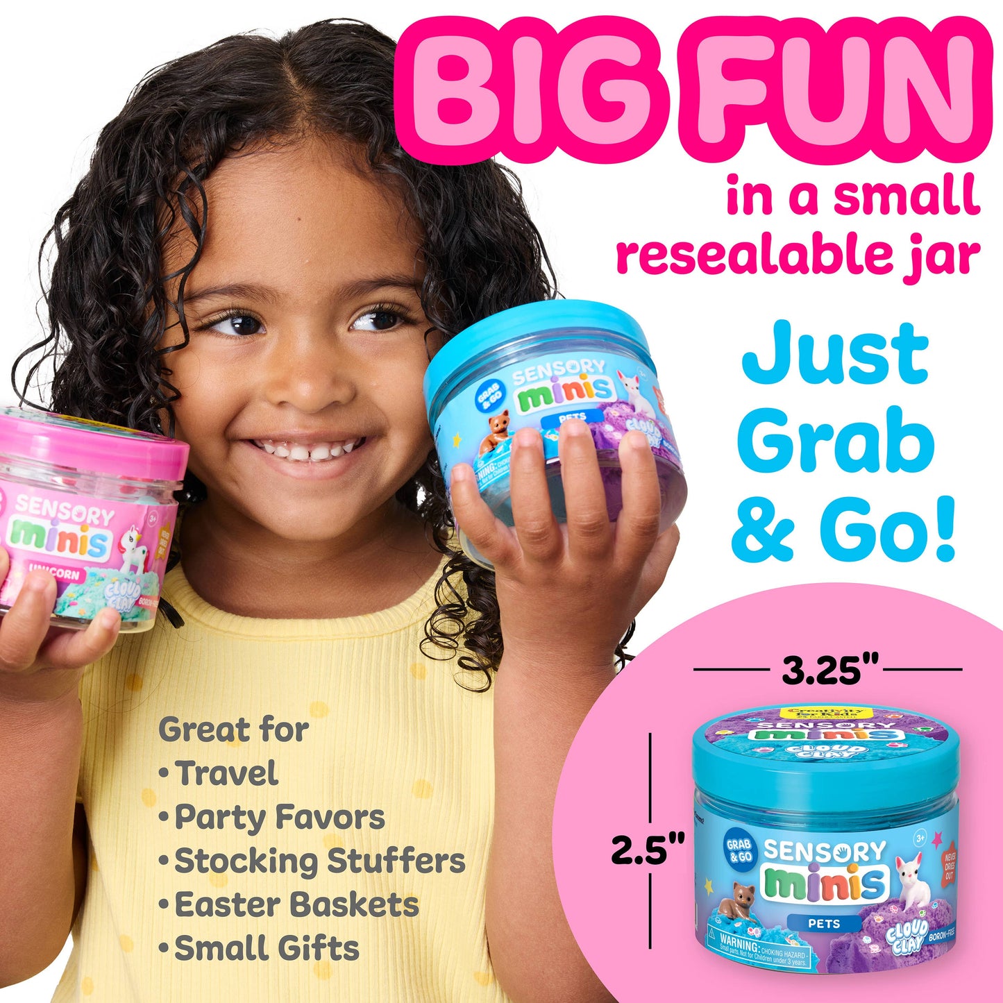 Sensory Mini Play Kit Jar with Cloud Clay: Pets Theme