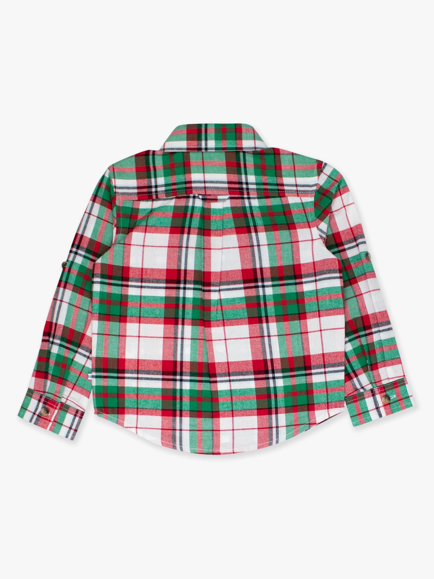 Boys Dashing Dreams Plaid Long Sleeve Button Down Shirt