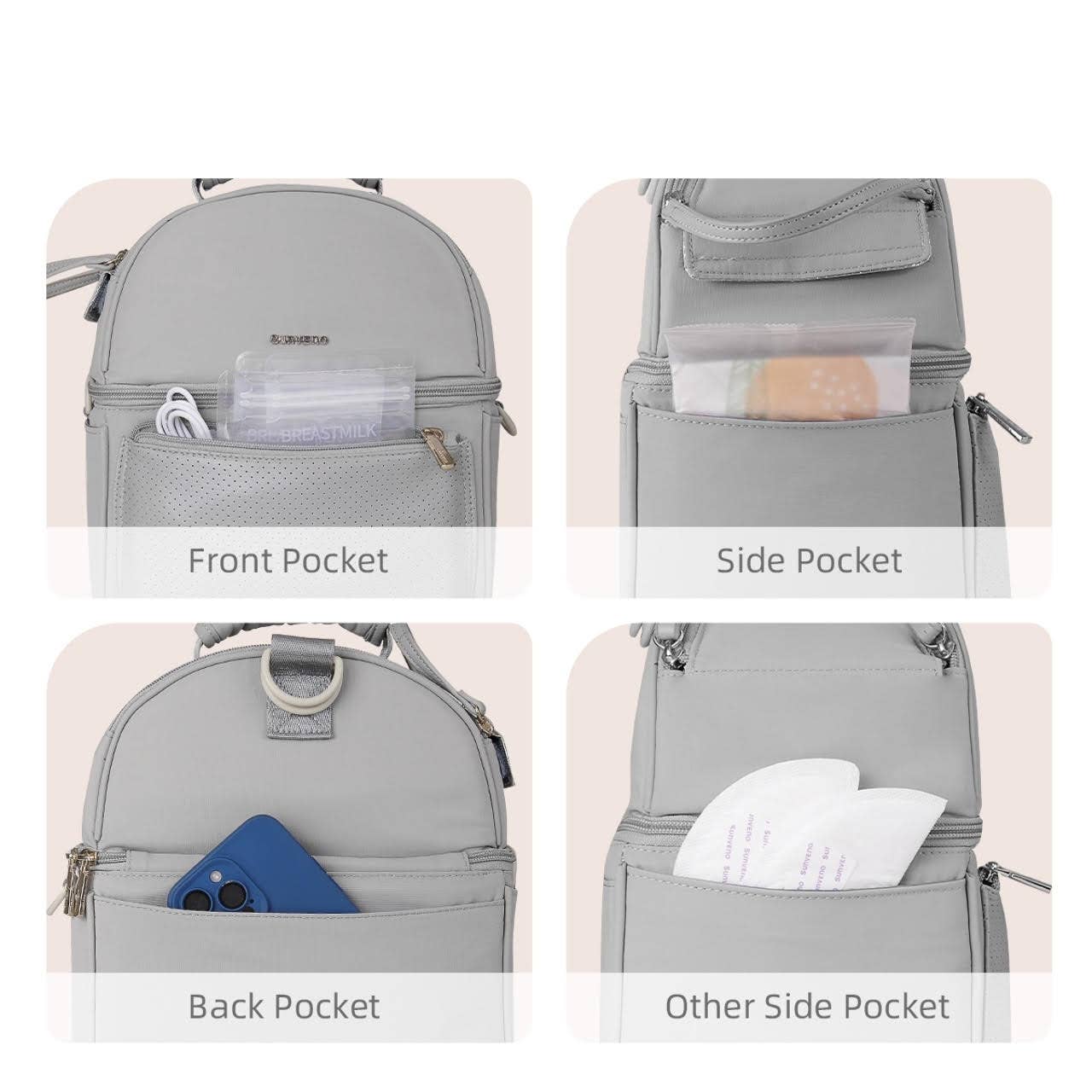 Breastmilk Cooler Bag with Detachable Insulation Box Set