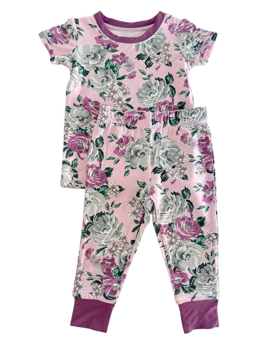 Short Sleeve 2-Piece Lounge Set, Blissful Blossoms