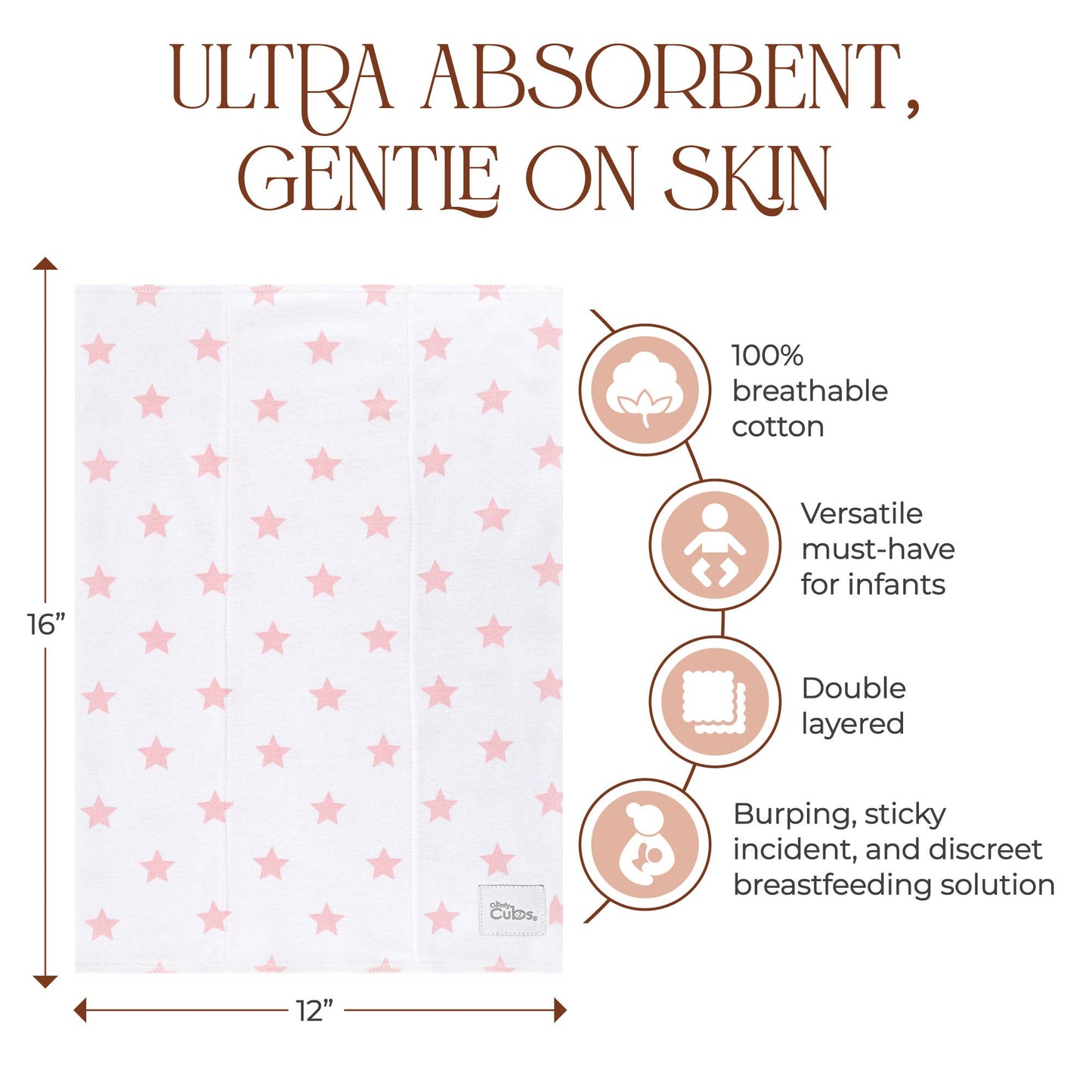 Cotton Burp Cloths by Comfy Cubs